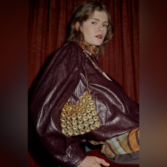 ZARA METAL APPLIQUÉ BUCKET BAG - Picture 5 of 17